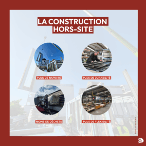 focus sur la terrasse et la façade de la réalisation.