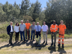 photo du chantier réalisée de nuit.