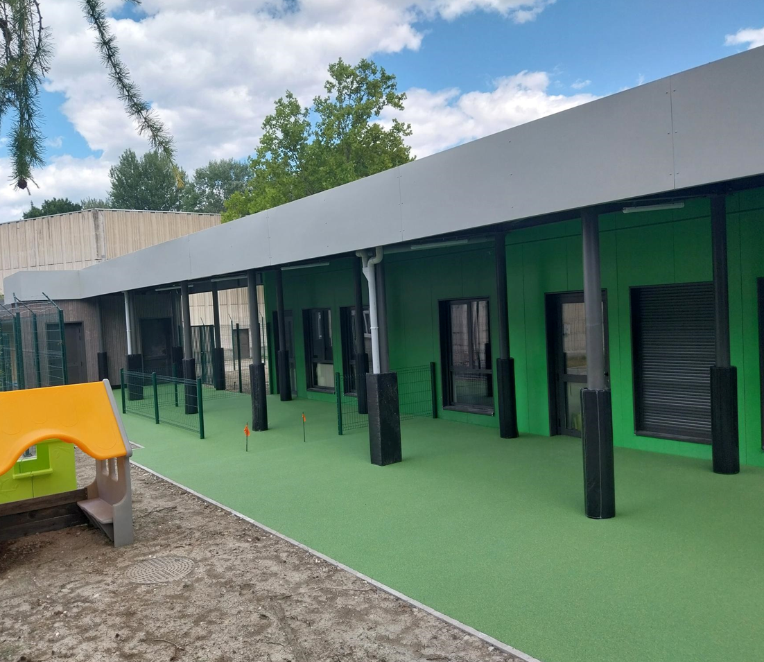 photo de la réalisation de la crèche modulaire à Varces