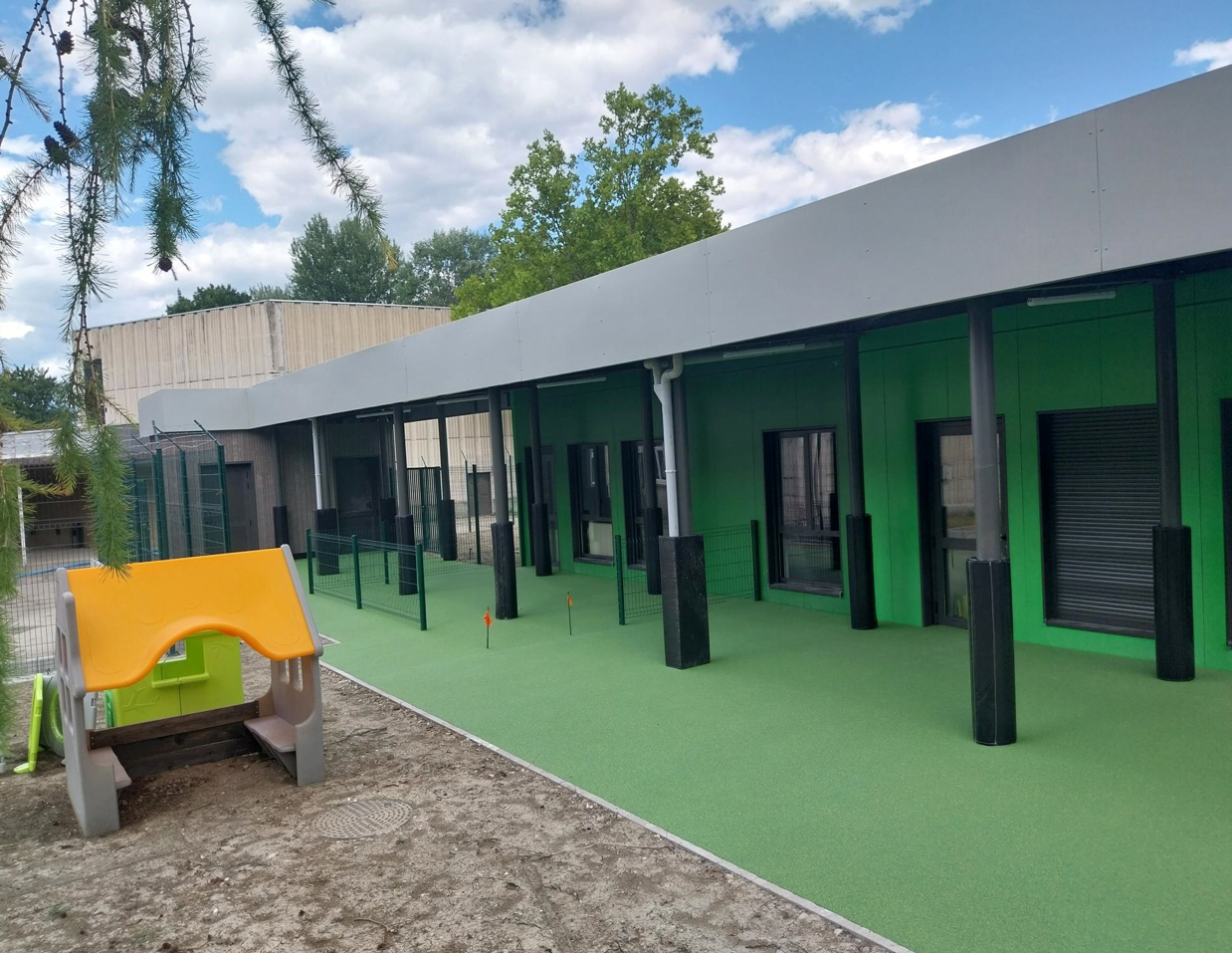 photo de la réalisation de la crèche modulaire à Varces