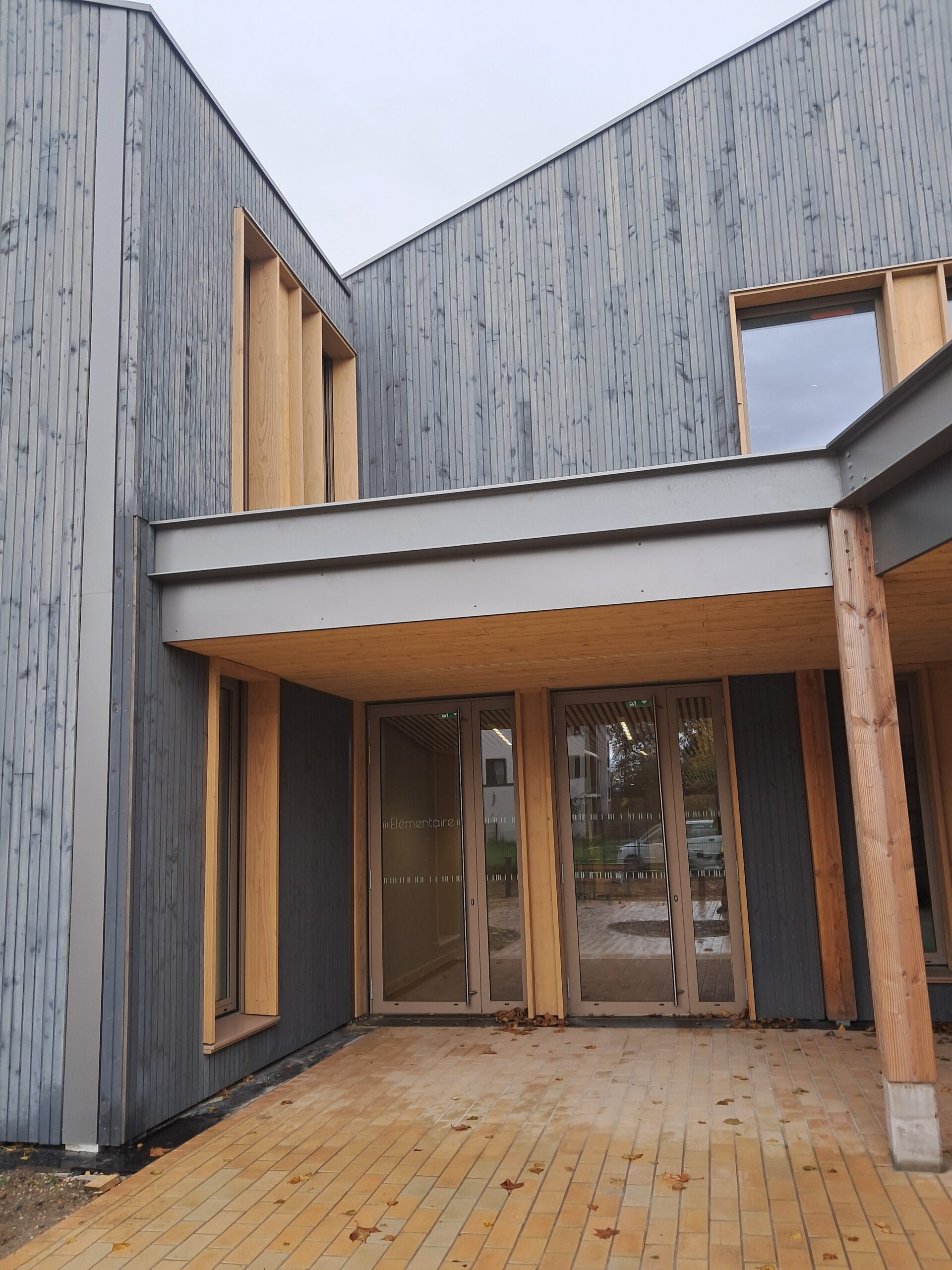 photo du chantier réalisée de nuit.