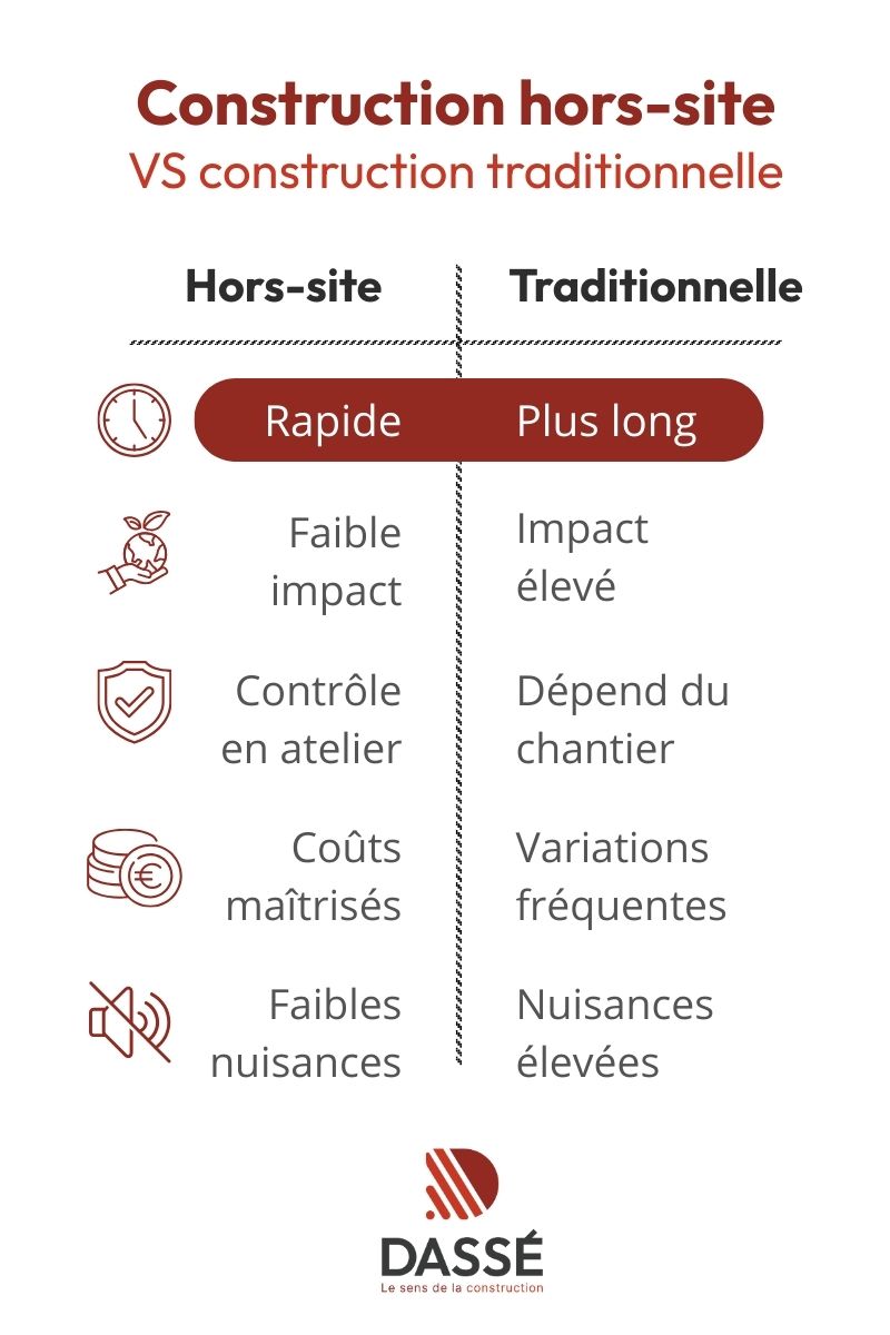 photo du chantier réalisée de nuit.