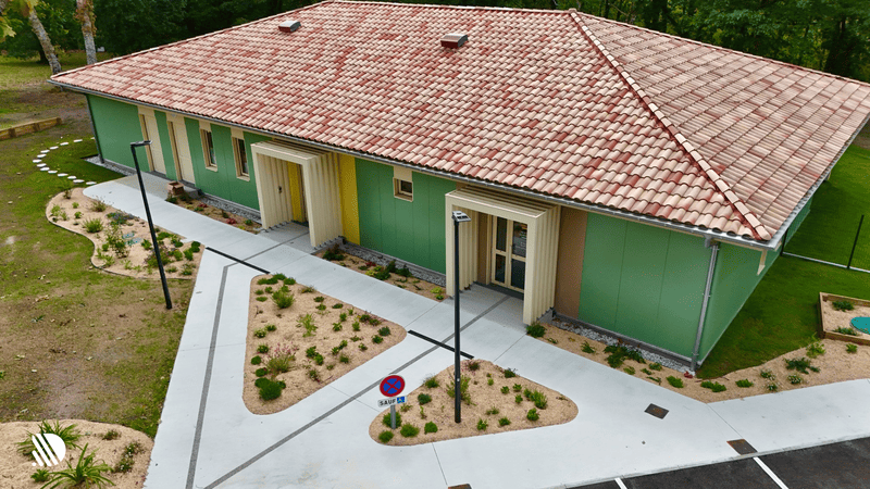 photo d'une réalisation de crèche modulaire effectuée par Dassé dans les Landes.